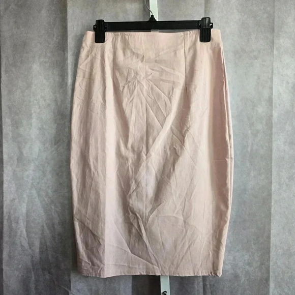 Marianne Blush Pink Pull On Knee Length Pencil Business Casual Skirt Plus 1X - Picture 2 of 3